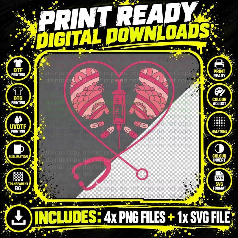 Dialysis Tech Dialysis Technician Nursing Love Png SVG Digital Bundle