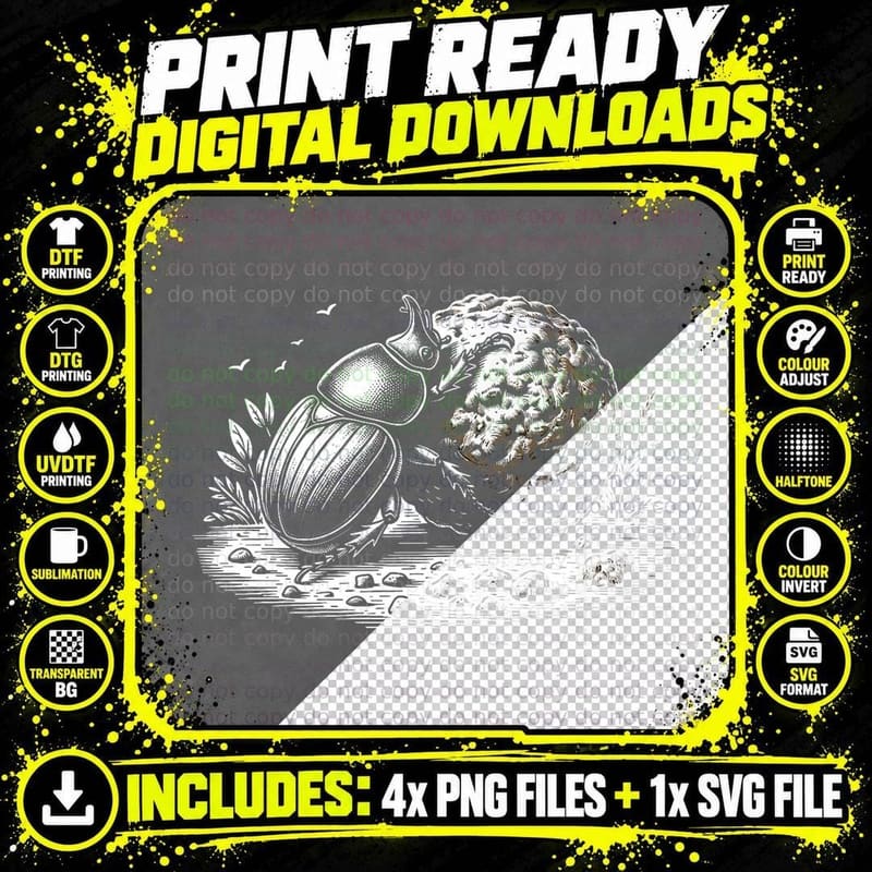 Dung Beetle Insect Lover Entomology Future Entomologist Png SVG Digital Bundle
