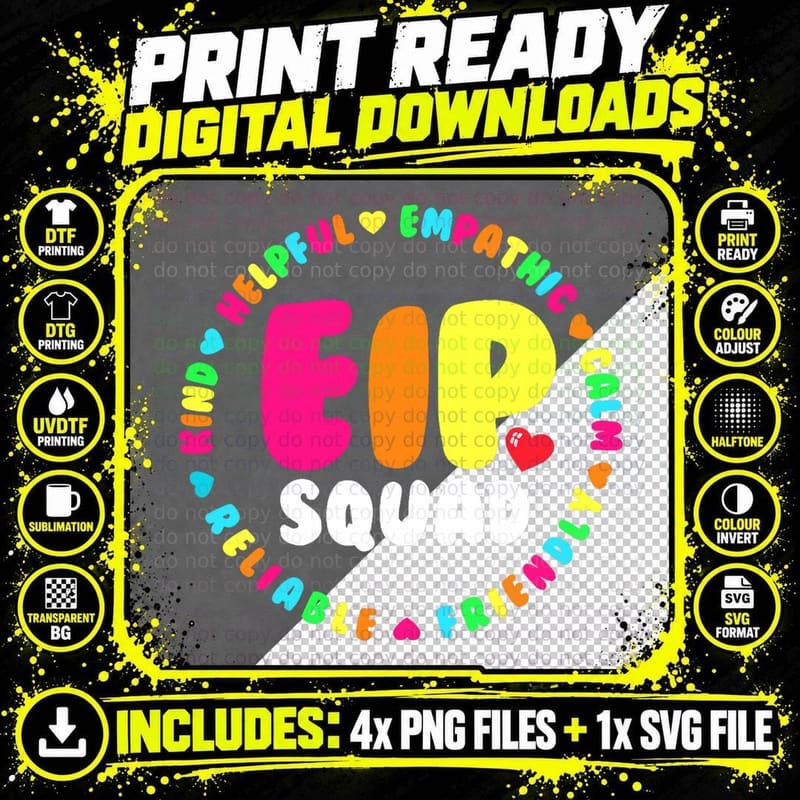 Eip Squad Early Intervention Program Intervention Ecse Png SVG Digital Bundle