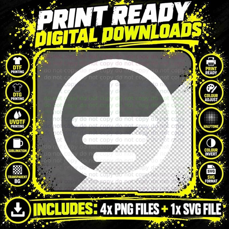 Electrical Ground Symbol Stay Grounded Electric Tech Png SVG Digital Bundle