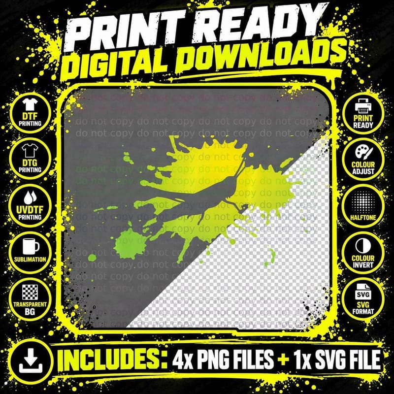 Grasshopper Cicada Insect Bug Entomology Entomologist Png SVG Digital Bundle