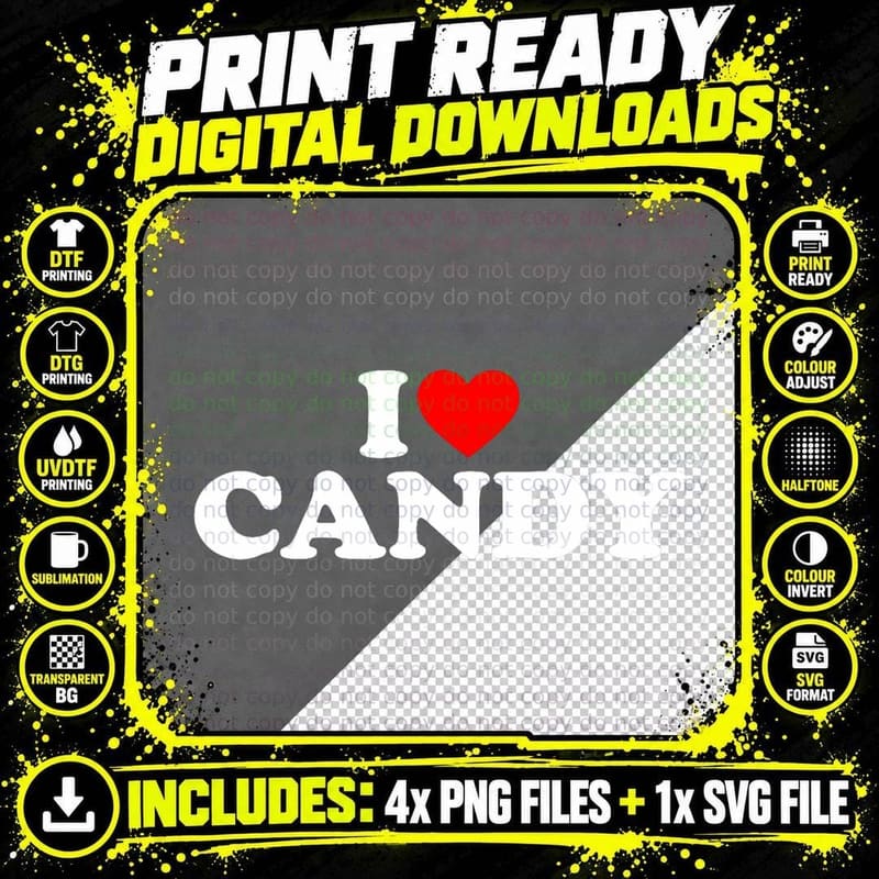 I Love Candy, Sweet Treats, Candy Lover Gift Png SVG Digital Bundle