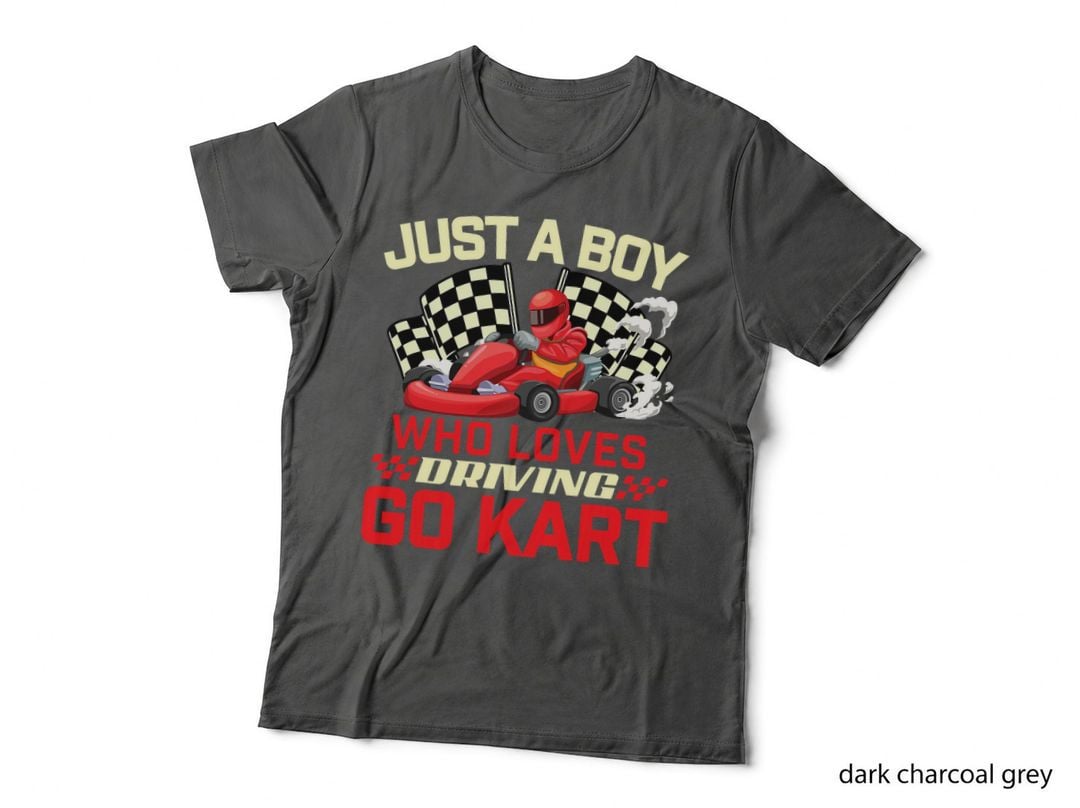Just a Boy Who Loves Driving Go Kart - Go Karting Lover T-Shirt