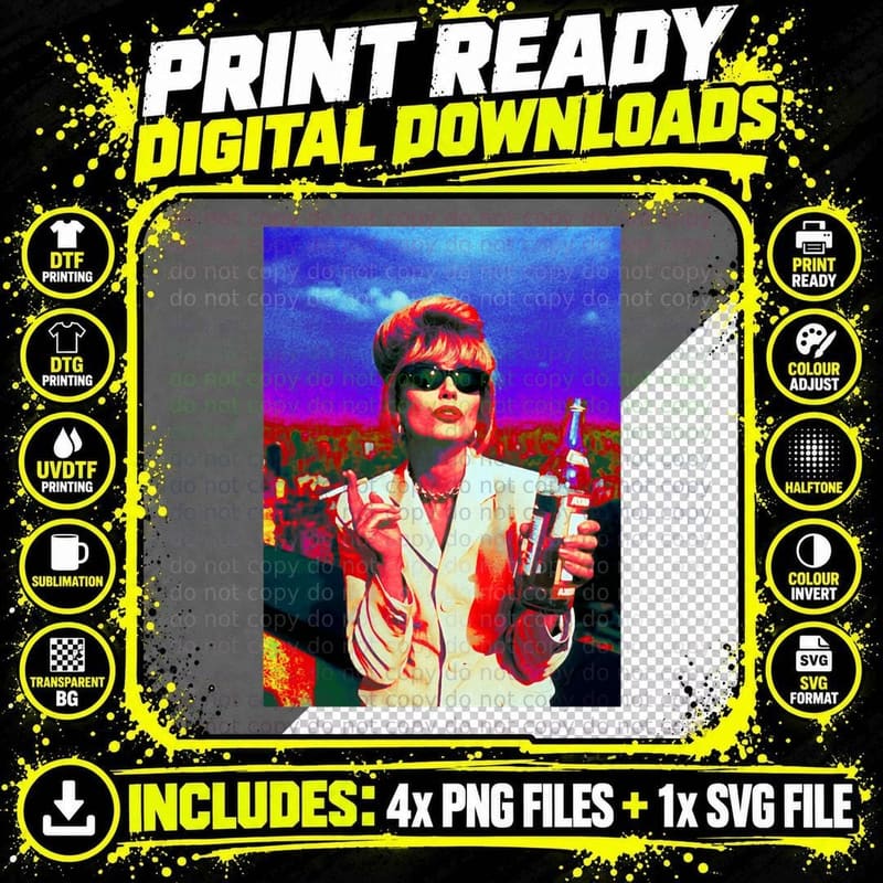 Ab Fab, Sweetie Ab Fab Patsy Eddie Absolutely Fabulous Png SVG Digital Bundle
