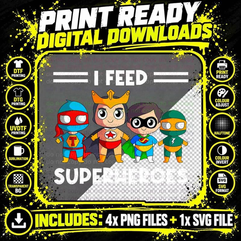 Cafeteria Worker Lunch Lady Service Crew I Feed Png SVG Digital Bundle
