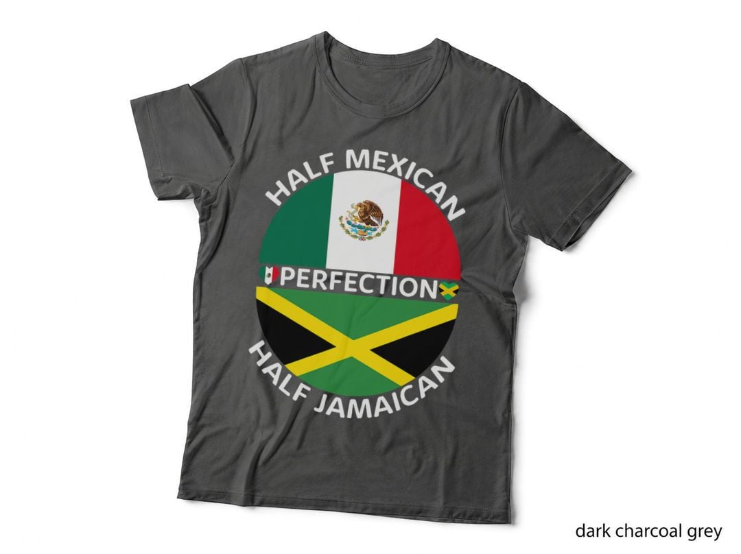 Half Mexican Half Jamaican Mexico Jamaica Flag Men Women T-Shirt