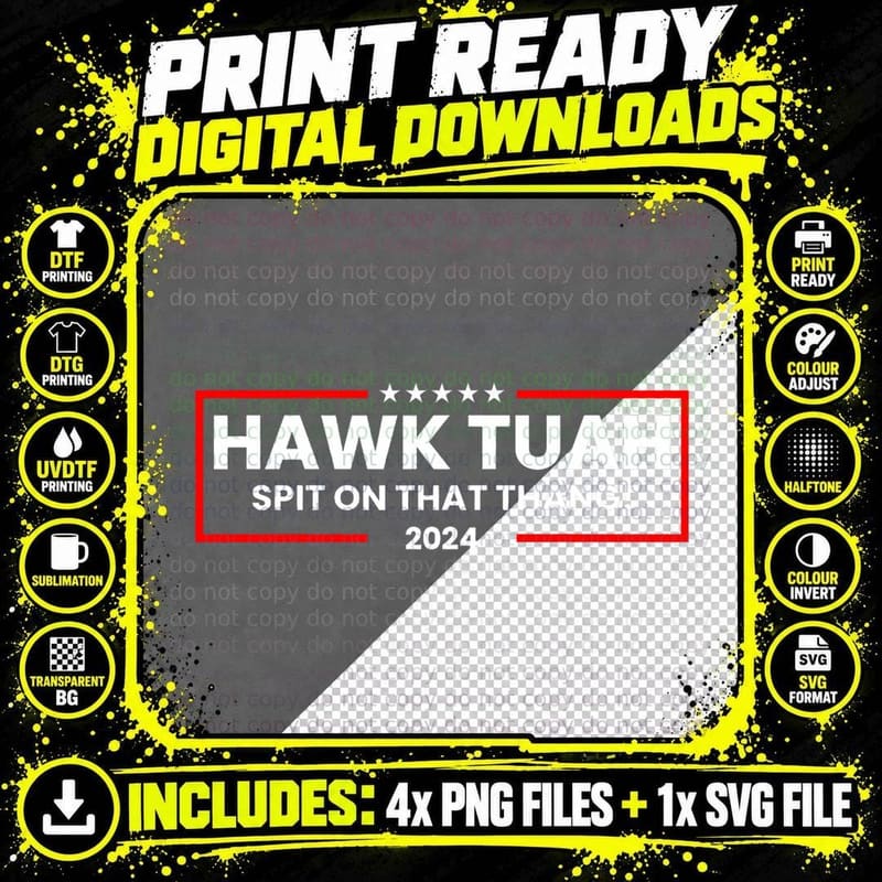 Hawk Tuah 24 Spit on That Thang T-Shirt Png SVG Digital Bundle