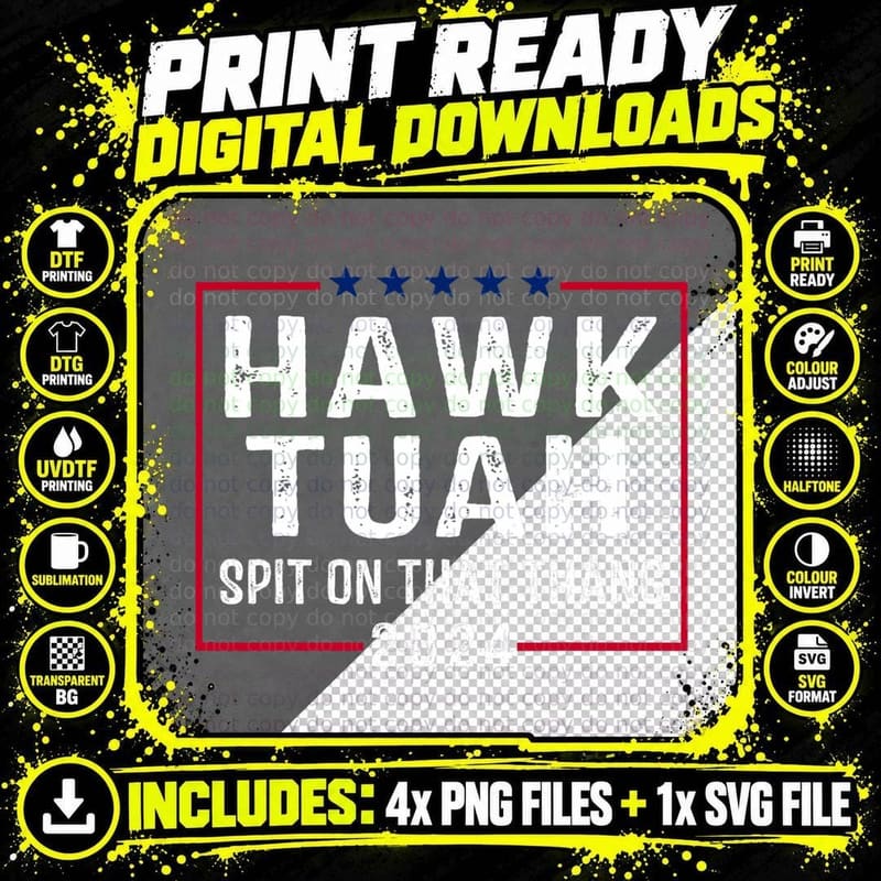 Hawk Tush Spit on That Thang - Hawk Tuah Girl T-Shirt Png SVG Digital Bundle