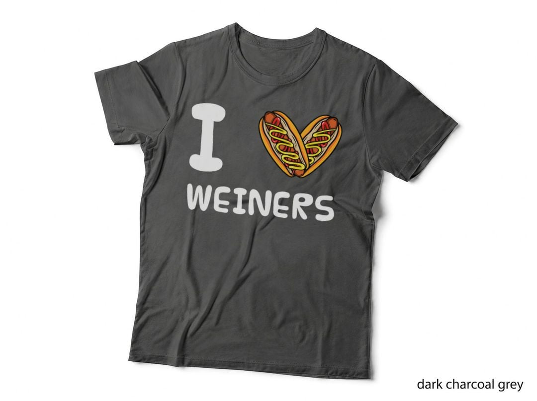I Love Weiners Hotdogs Frankfurter Wiener Frank Sausage Bun T-Shirt