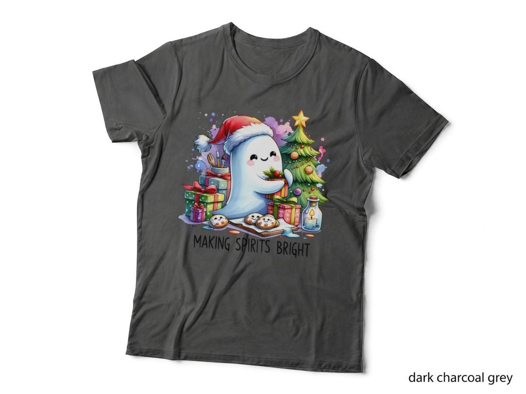 Making Spirits Bright, for Men Women, Minimalist, Collegiate, Gift T-Shirt