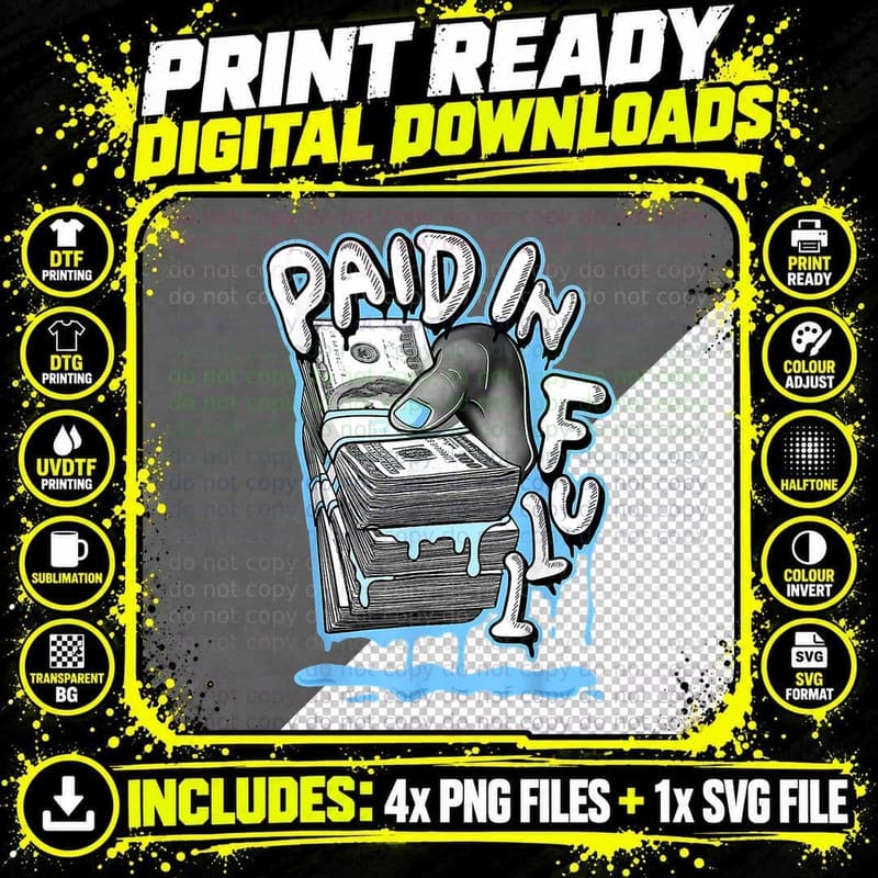 P I F Graphic Tee Match Jordan 11 Low Legend Blue T-Shirt Png SVG Digital Bundle