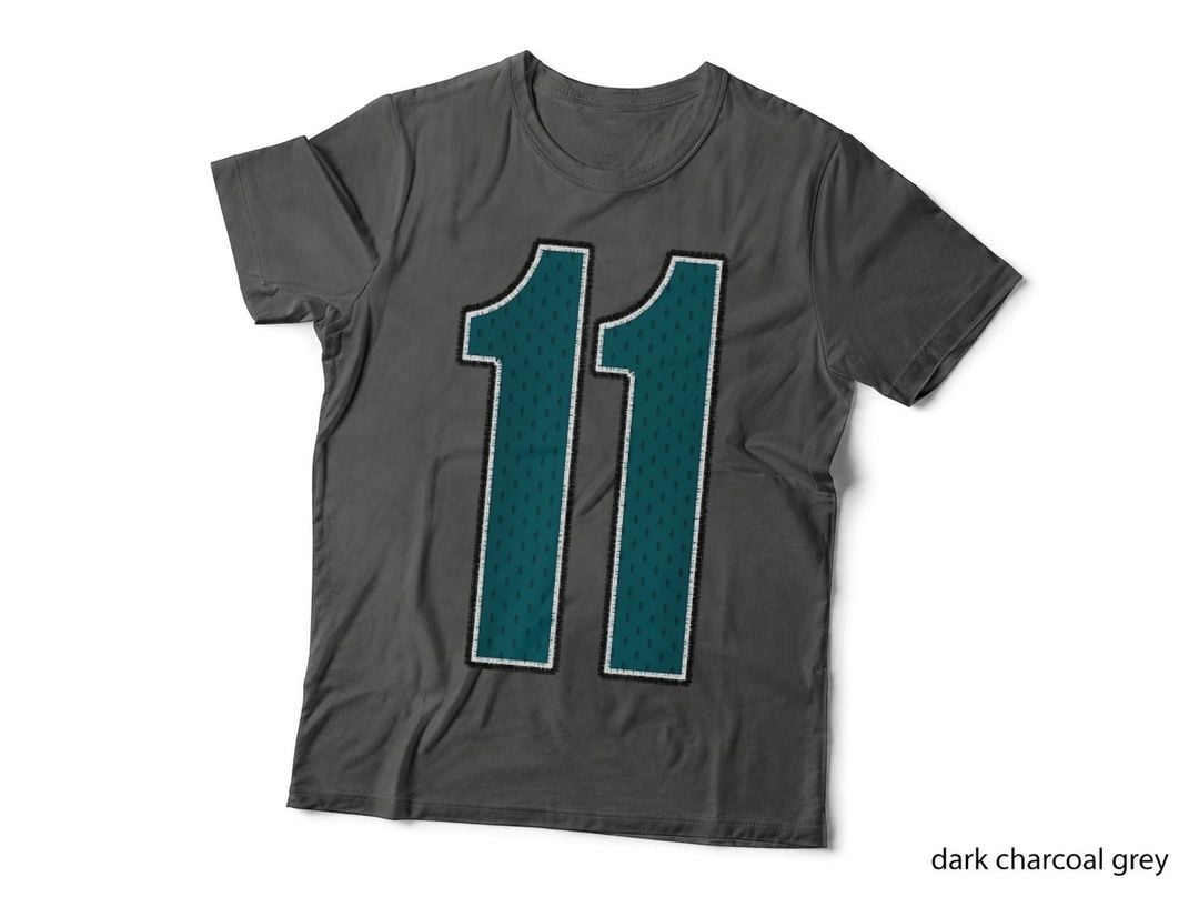 Player Dark Teal Green Number 11 Sports Fan Wear Supporter T-Shirt