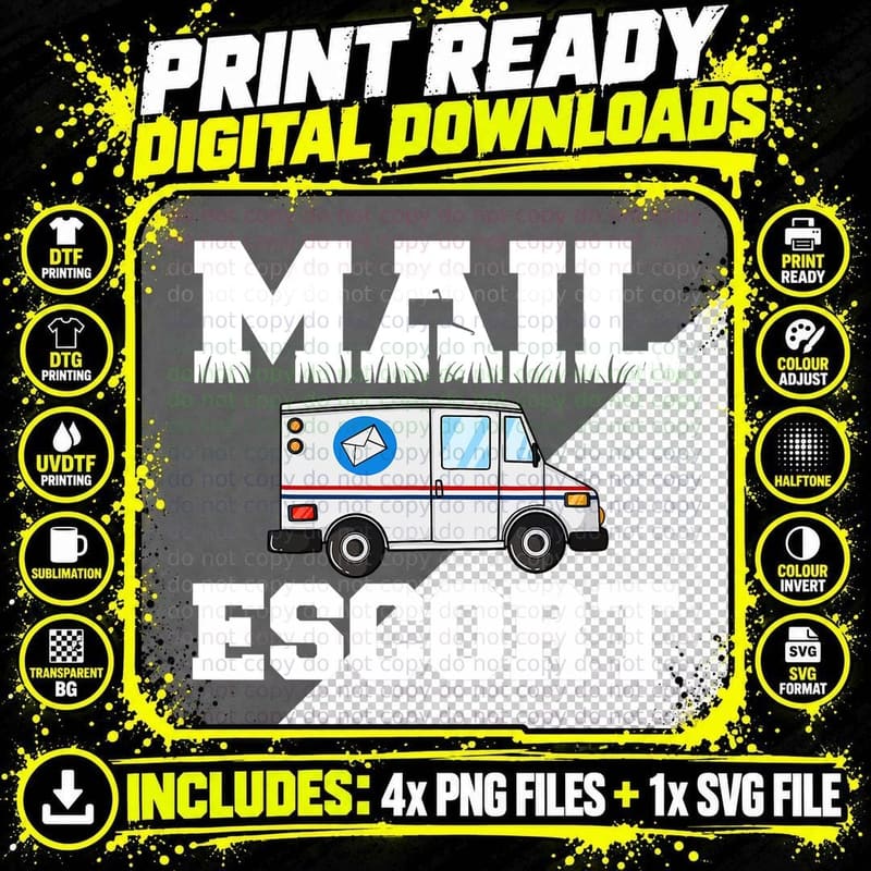 Postal Service Mailman US Postman Worker T-Shirt Png SVG Digital Bundle