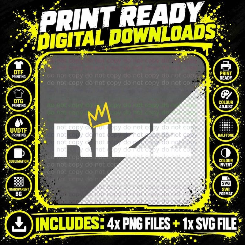 Rizz King or Queen T-Shirt Png SVG Digital Bundle