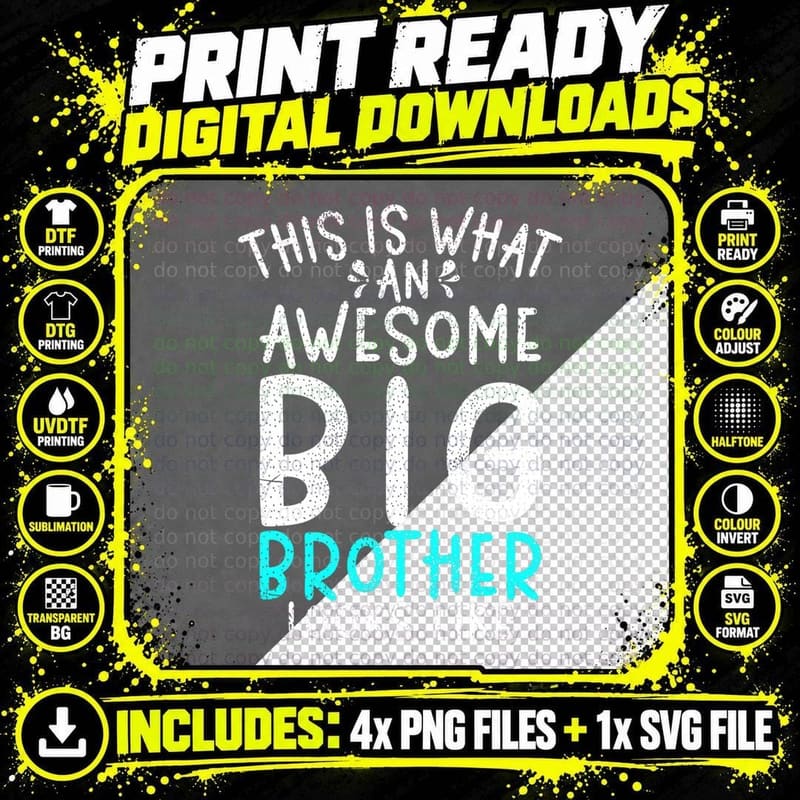 This Is What an Awesome Big Brother Looks Like Big Png SVG Digital Bundle