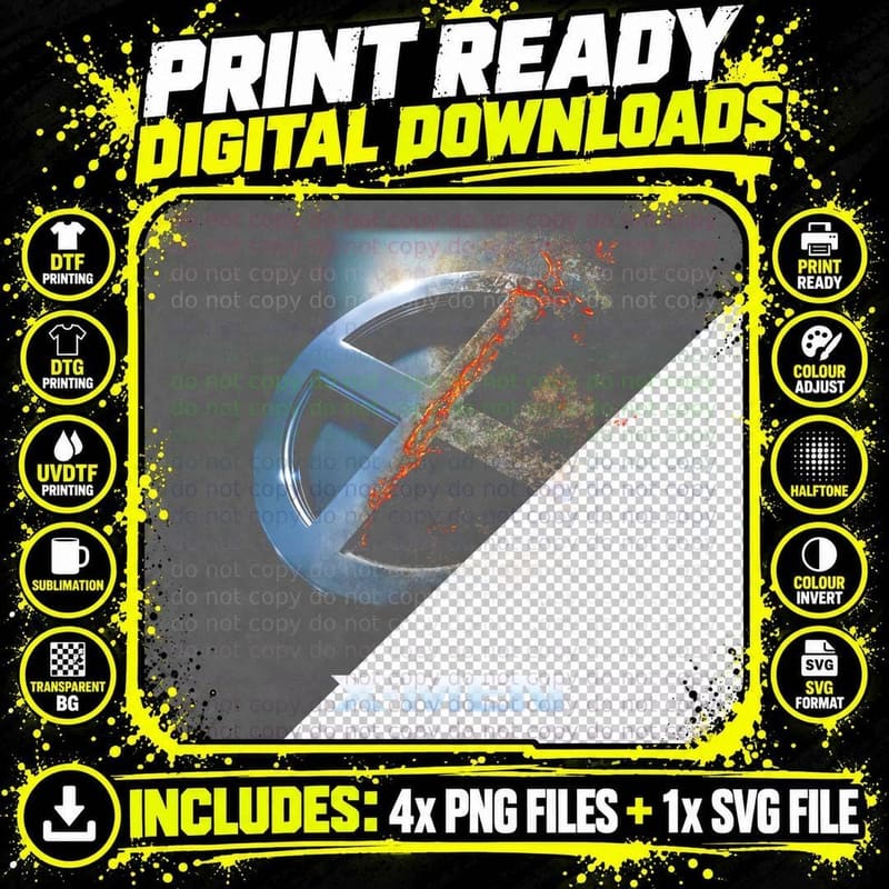 X-Men Logo T-Shirt, Comic Book Superhero Print Png SVG Digital Bundle