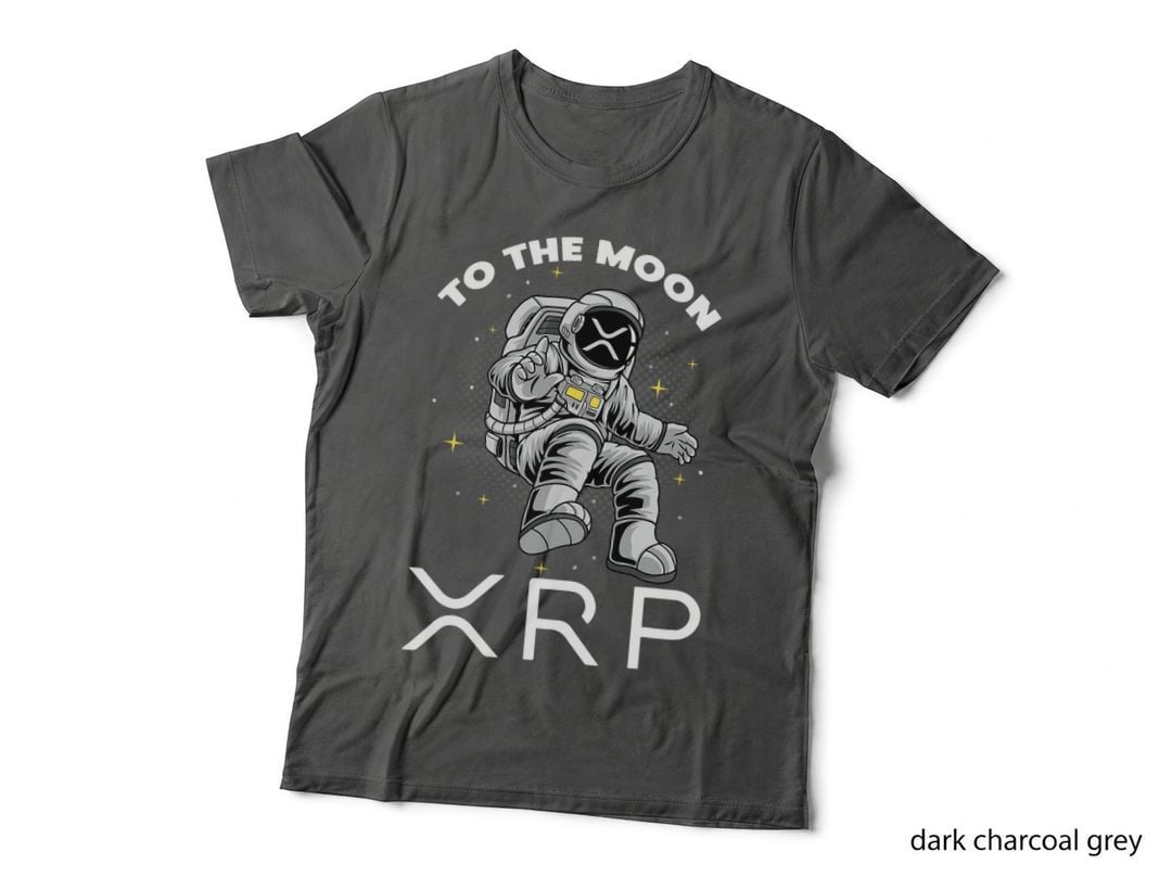XRP to the Moon Ripple XRP Crypto Gifts Bitcoin HODL Coin T-Shirt