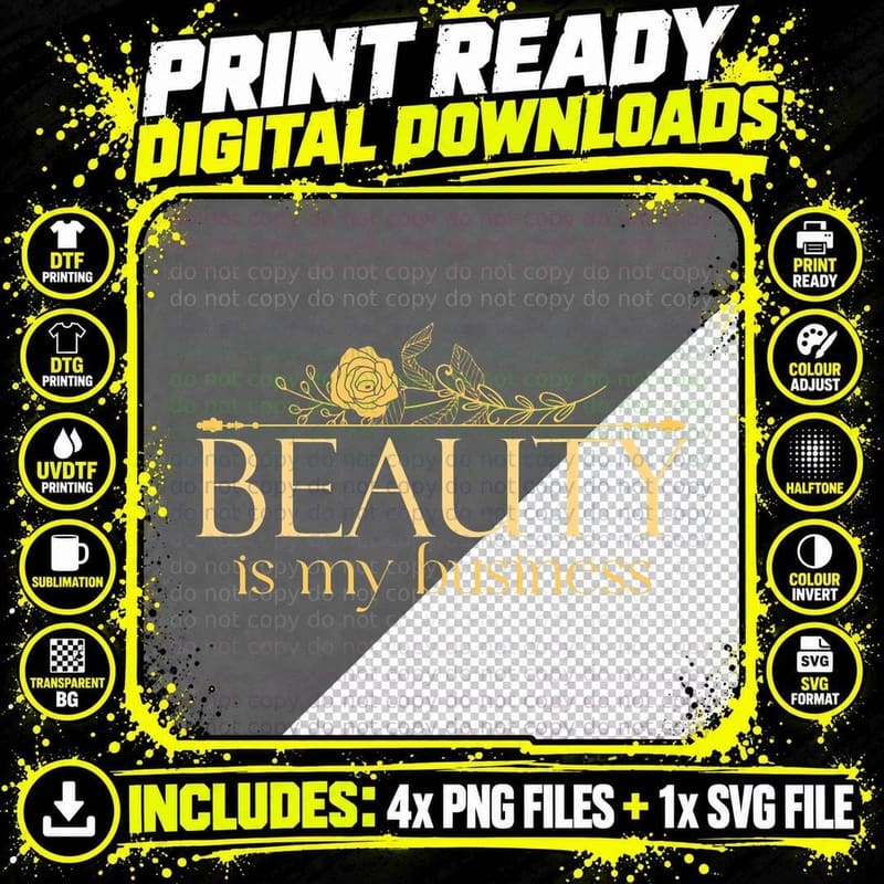 Beauty Is My Business Skincare Skin Specialist Png SVG Digital Bundle