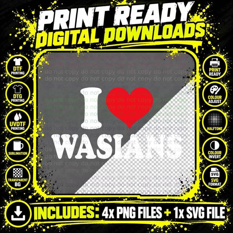I Love Wasians Asian Caucasians Mixed T-Shirt Png SVG Digital Bundle