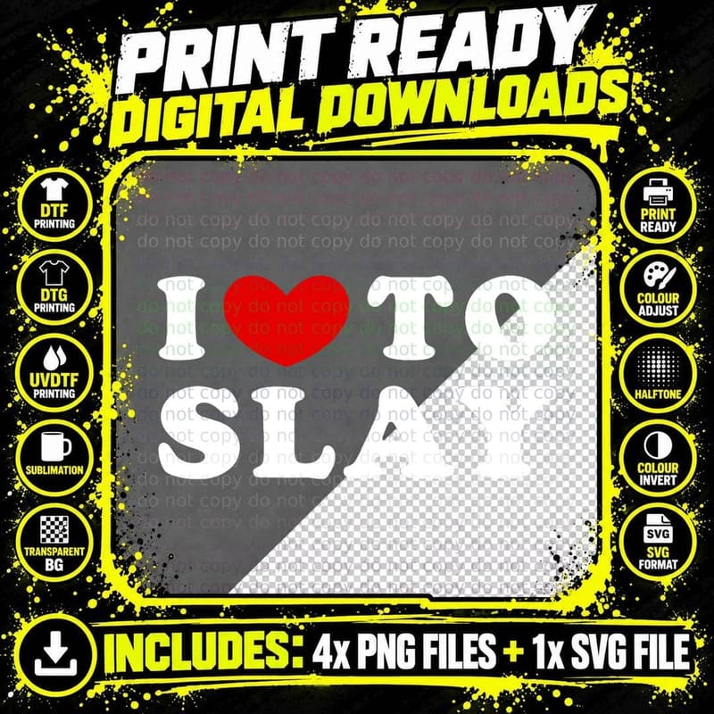 I Love to Slay, I Slay, I Heart to Slay T-Shirt Png SVG Digital Bundle