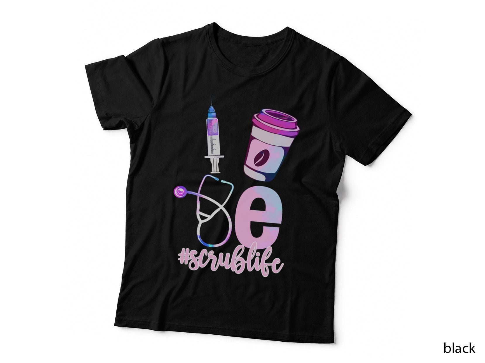 Love Scrub Life Stethoscope Nursing Nurses Day T-Shirt