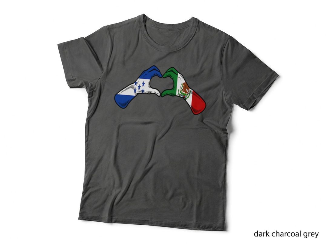 Mexico Honduras Flag Mexican Honduran Heart T-Shirt