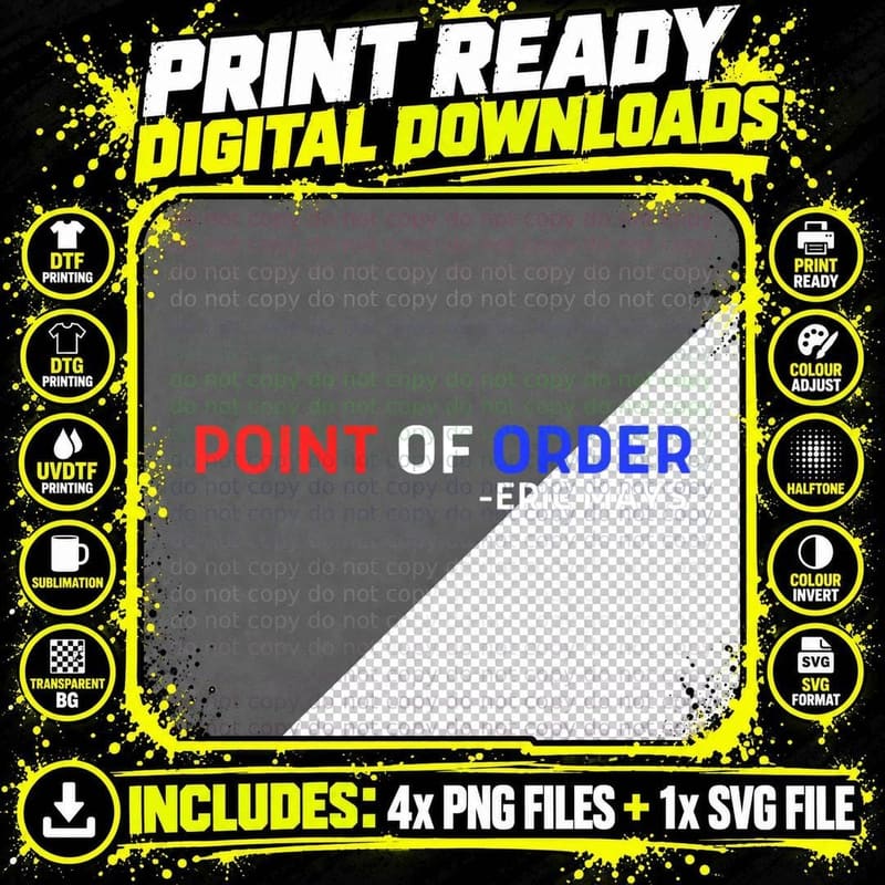 Point of Order Definition T-Shirt Png SVG Digital Bundle