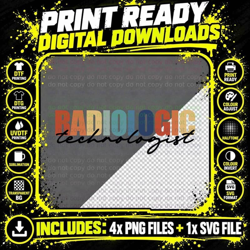 Radiologic Technologist Rad Tech Xray T-Shirt Png SVG Digital Bundle