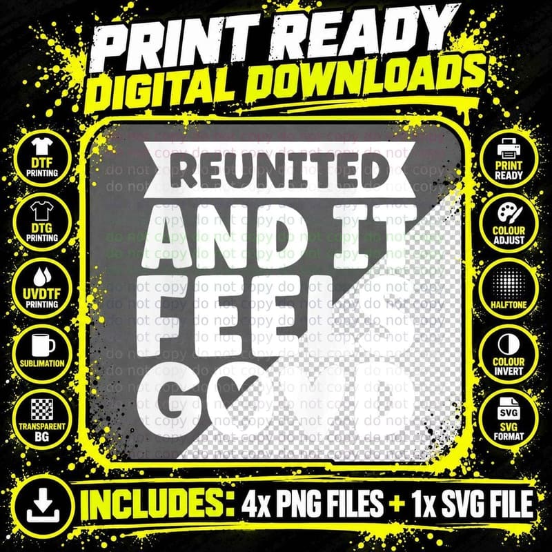 Reunited and It Feels So Good Families Reunion Family Png SVG Digital Bundle
