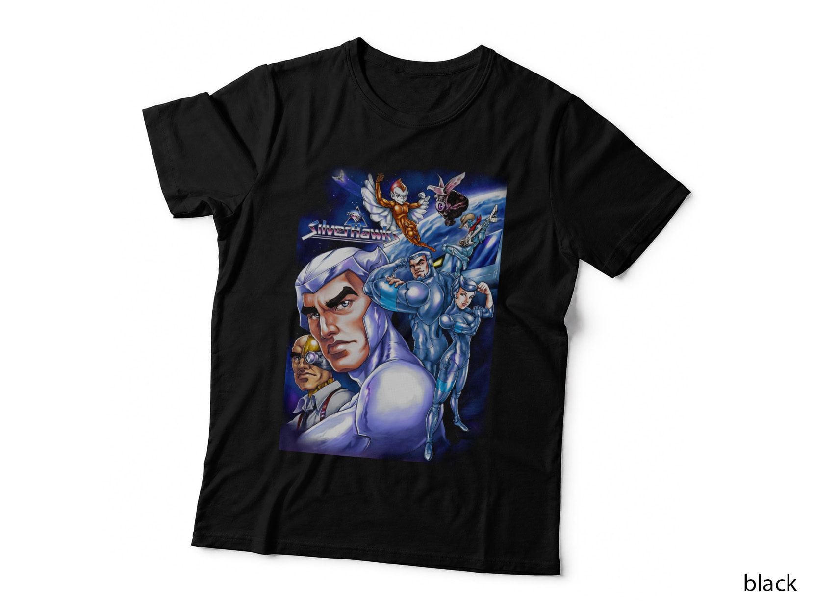 Silver Hawk T-Shirt, Comic Book Style, Superhero Fan Gift