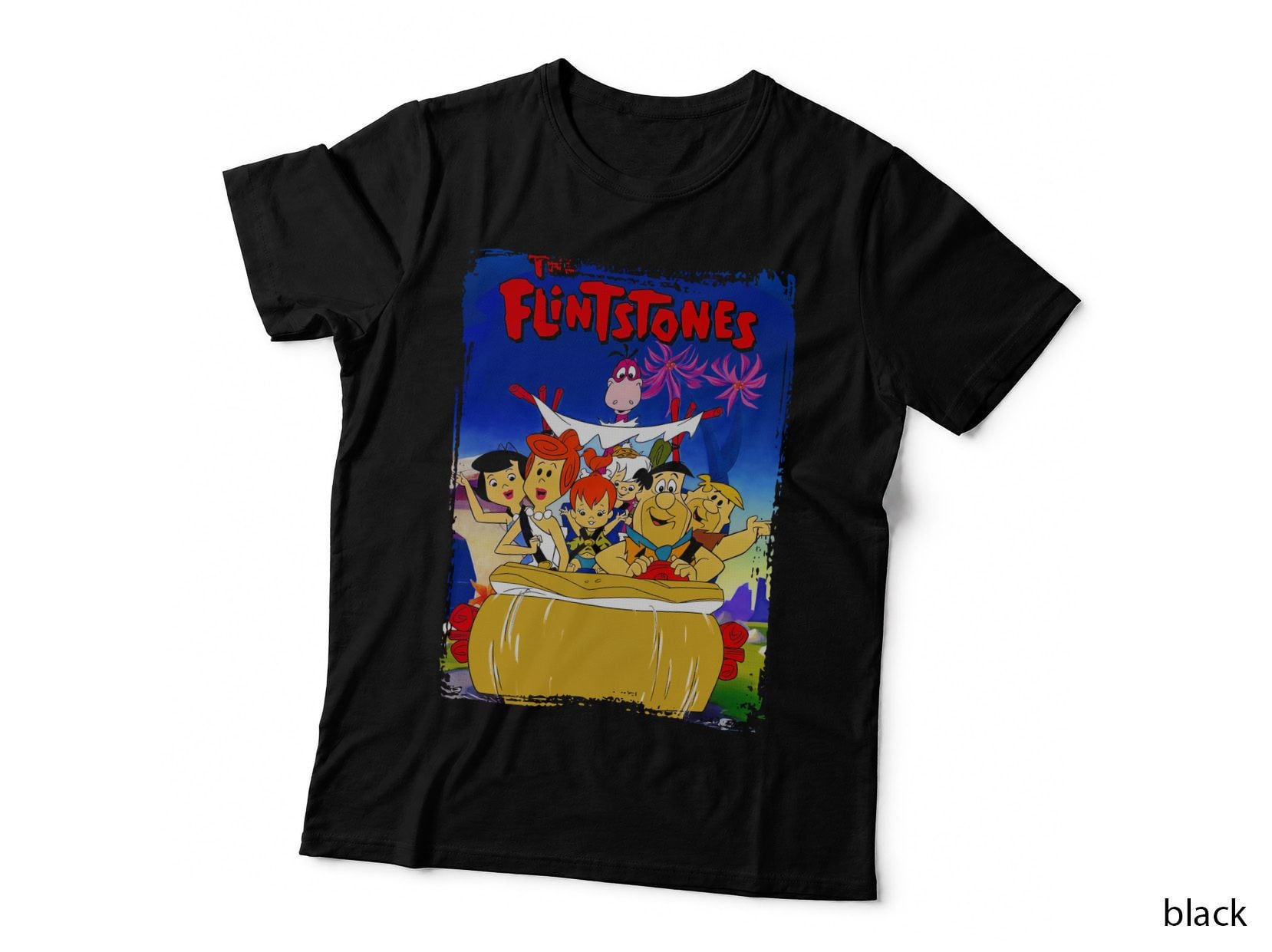 The Flintstones T-Shirt, Cartoon Print, Family Apparel