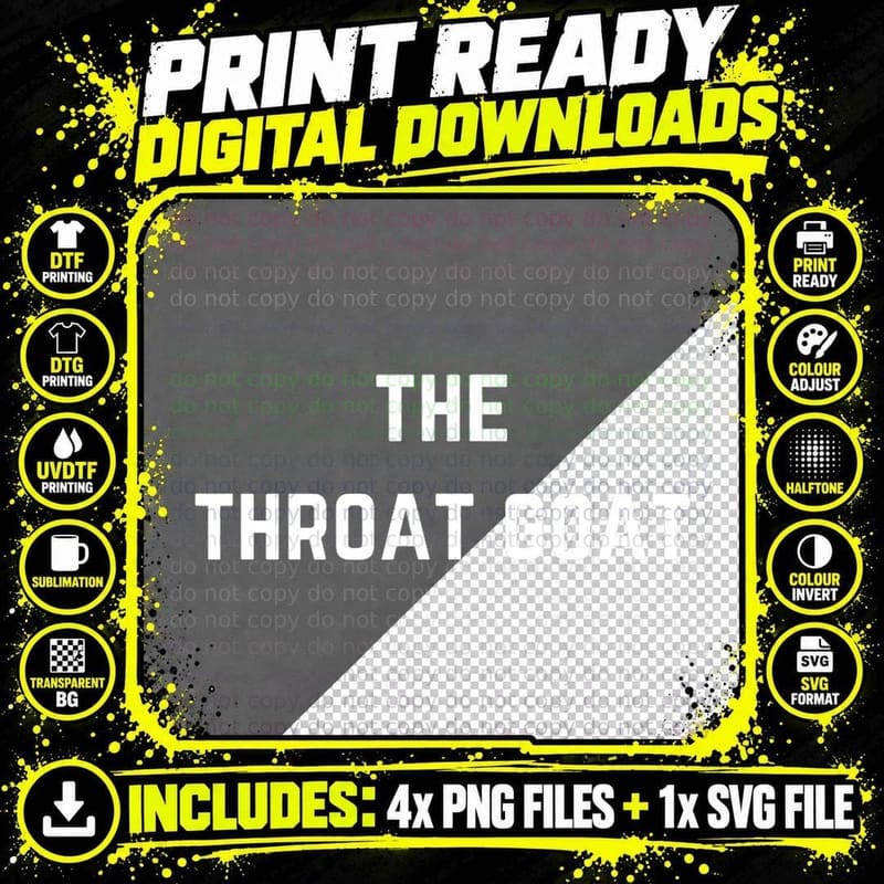 The Throat Goat T-Shirt Png SVG Digital Bundle