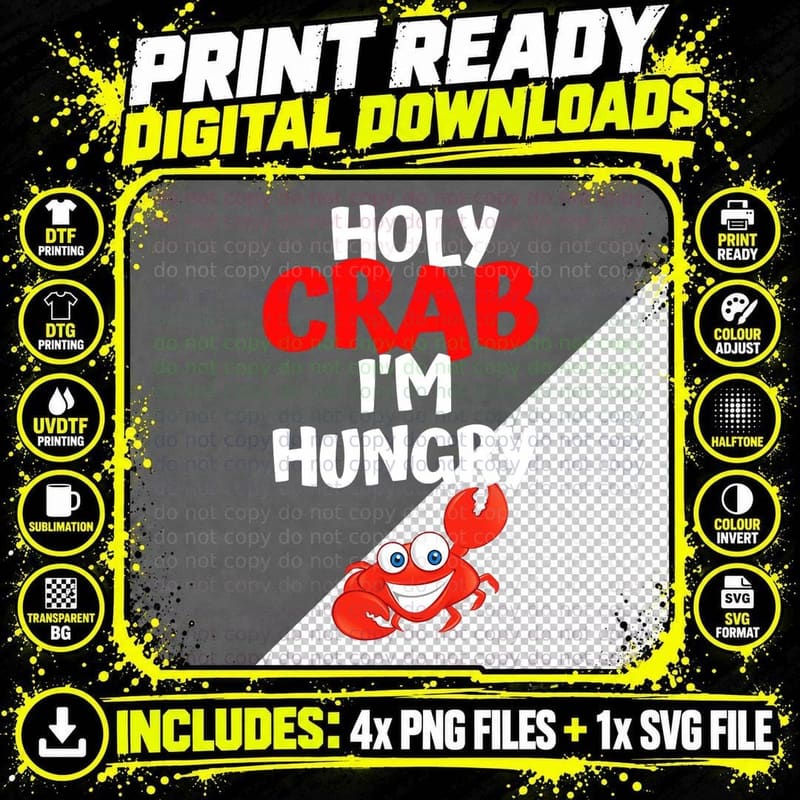 This Is My Crab Eating Tee Holy Crab Fest Seafood Pun Png SVG Digital Bundle
