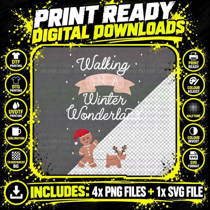 Walking in a Winter Wonderland T-Shirt Png SVG Digital Bundle