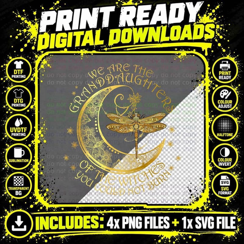 We Are the Granddaughters of the Witches You Could Not Png SVG Digital Bundle