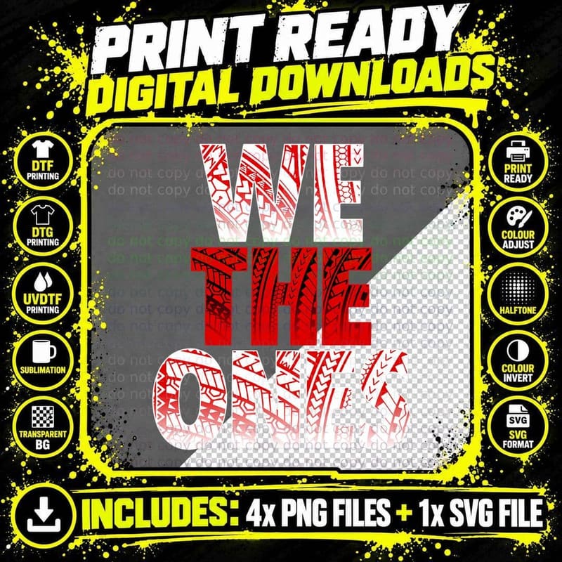 We the Ones Apparel T-Shirt Png SVG Digital Bundle