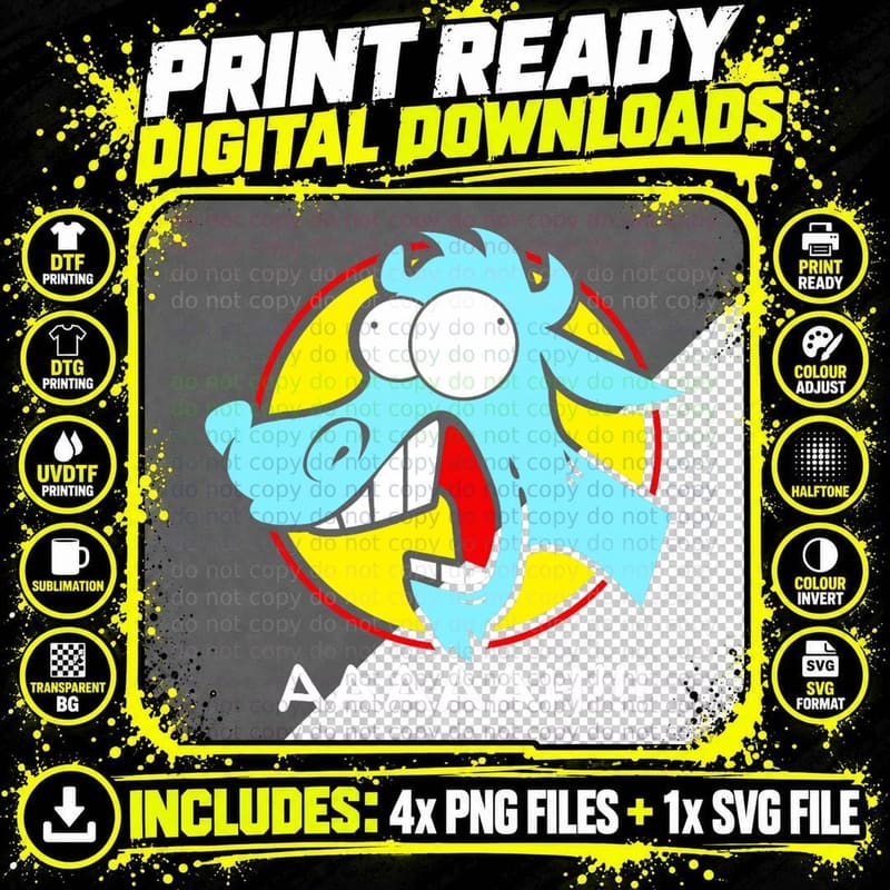 Aaaaaahh!!!! Screaming Goat T-Shirt Png SVG Digital Bundle