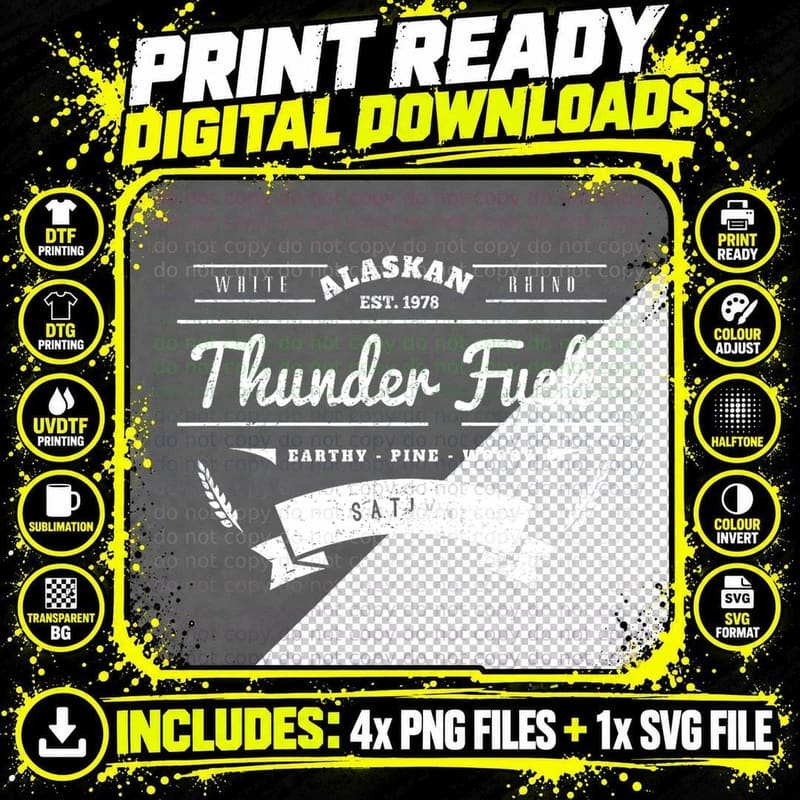 Alaskan Thunder Fuck Weed Strain T-Shirt Png SVG Digital Bundle