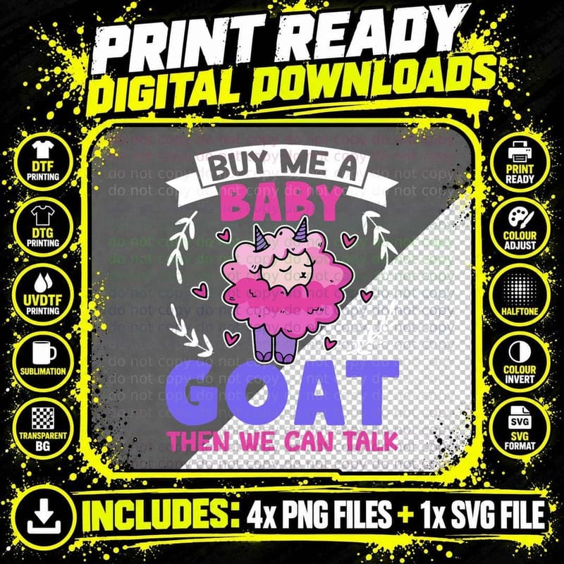 Buy Me a Baby Goat Then We Can Talk - Lamb Baby Goat Png SVG Digital Bundle