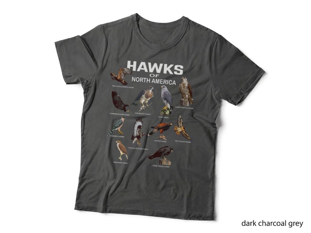 Hawks North America Red-Tailed Roadside Gray Hawk T-Shirt