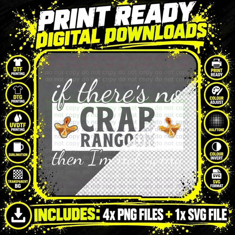 I Love Crab Rangoon Giant Crabs Chinese Food Crab Puffs Png SVG Digital Bundle