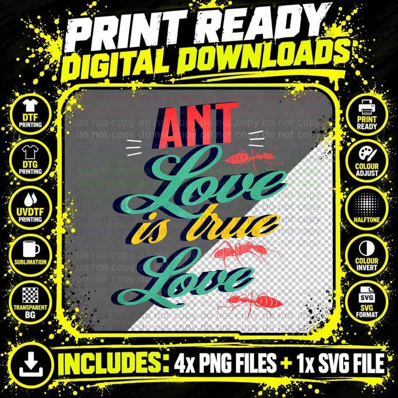 Insect Enthusiast Ant Love, Insect T-Shirt Png SVG Digital Bundle