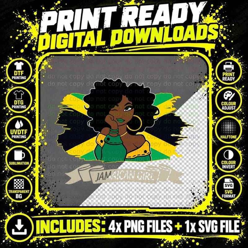 Jamaica Women Sexy Lips Jamaican Independent Jamaican Png SVG Digital Bundle