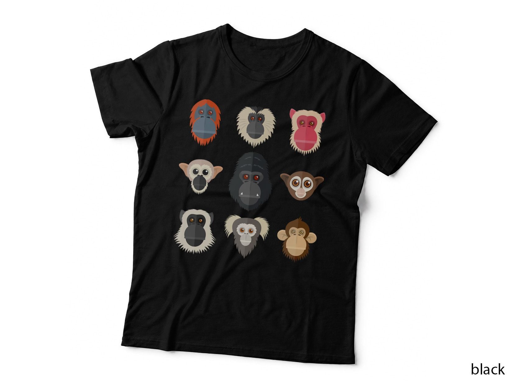 Monkey Chimpanzee Gorilla Spider Monkey Squirrel Monkey T-Shirt