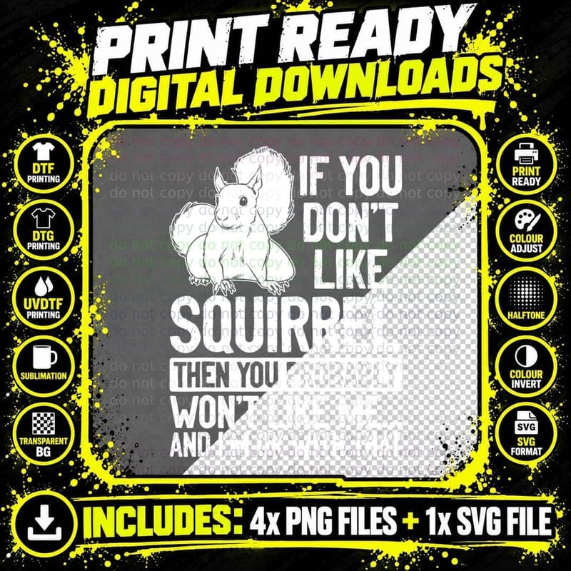 Squirrel Lover Squirrel Owner - Squirrel T-Shirt Png SVG Digital Bundle