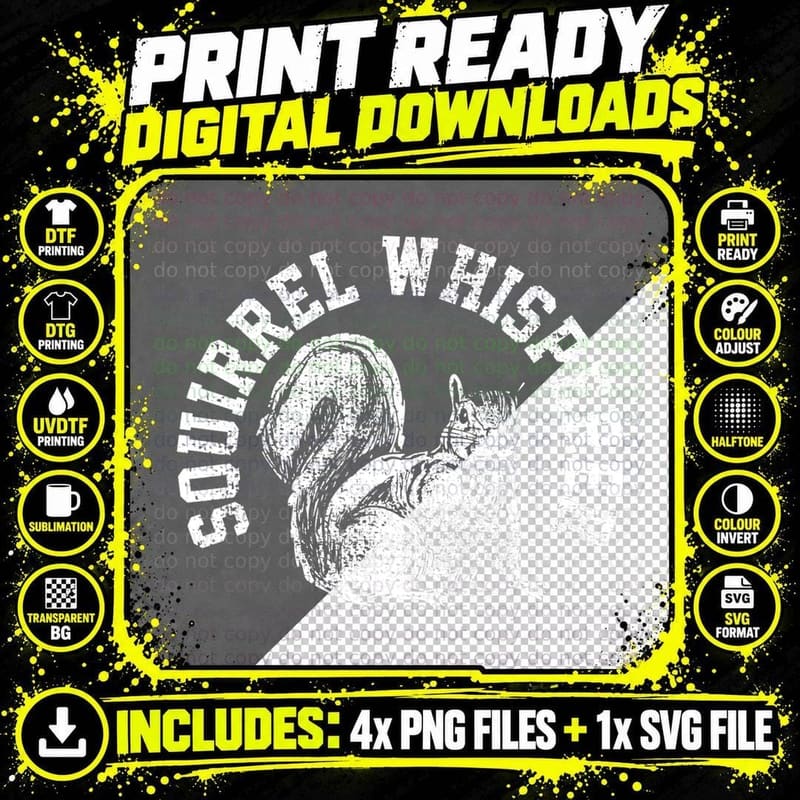 Squirrel Whisperer Spirit Gift T-Shirt Png SVG Digital Bundle