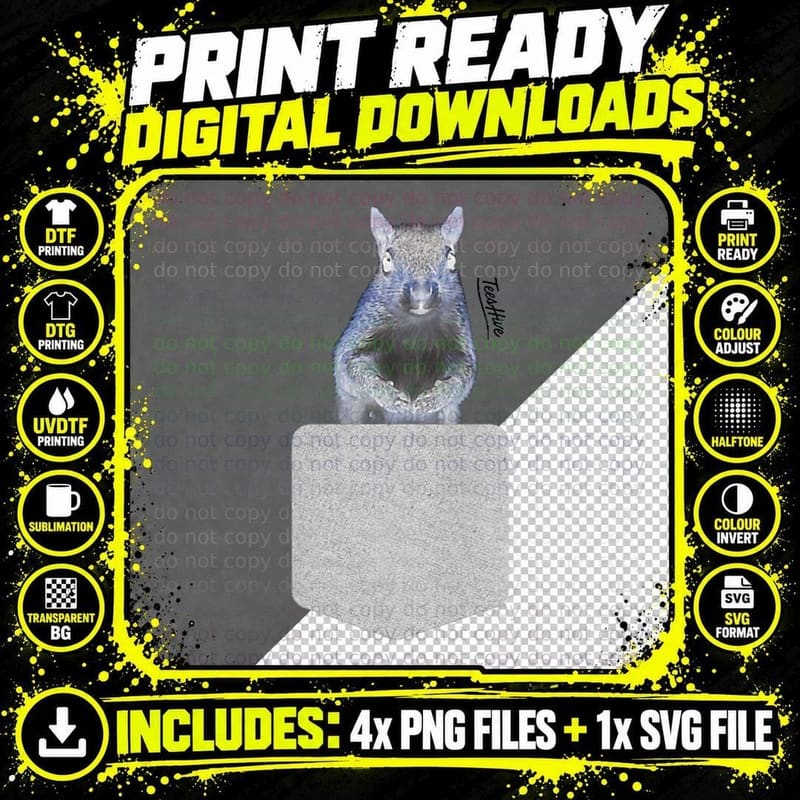 Squirrel in Pocket - Squirrel Lover Themed, Lover T-Shirt Png SVG Digital Bundle