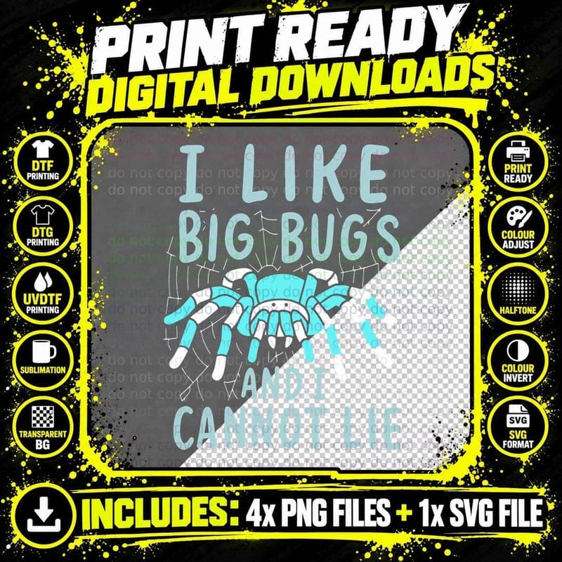 Tarantula Spider Entomologist Gifts Insect Arachnid Png SVG Digital Bundle