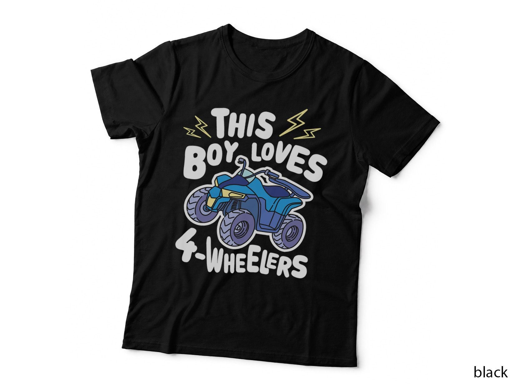 ATV Quad Biking Graphic - This Boy Loves 4 Wheelers T-Shirt