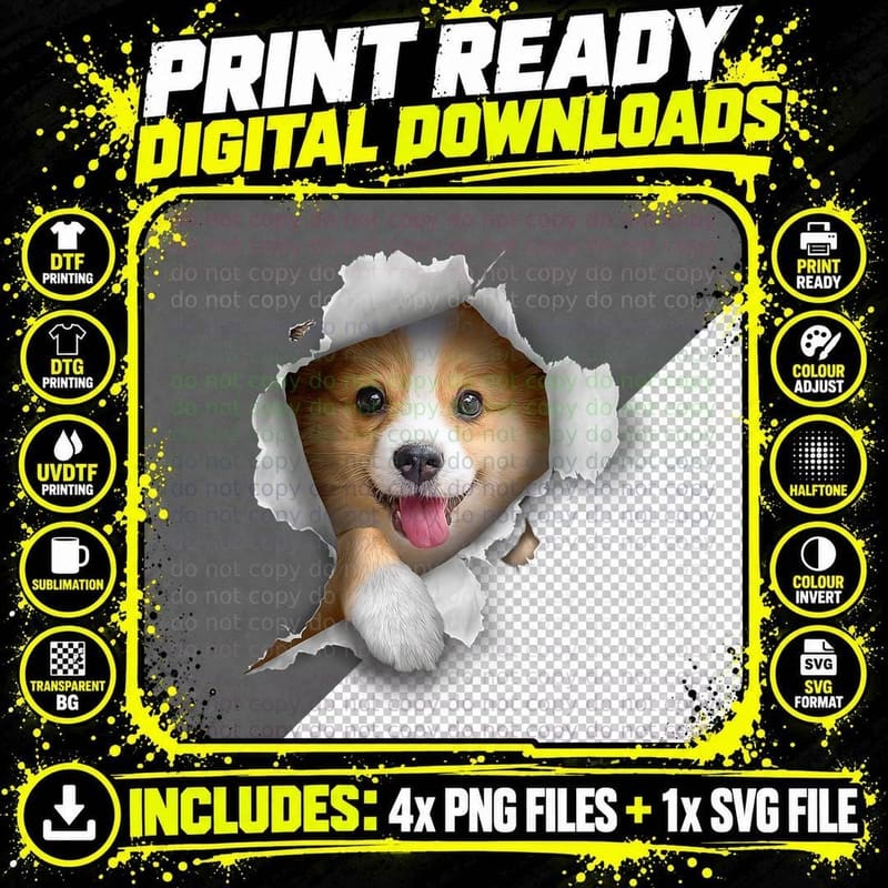 Corgi Tshirt, Cute Corgi Tee Shirt, Corgi Lover T-Shirt Png SVG Digital Bundle